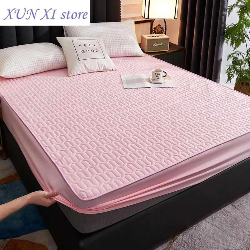 2023 Waterproof Latex Mattress Pad Protector Skin-Friendly Breathable Fitted Sheet Bed Mattress Cover 150x200 160x200 200x200