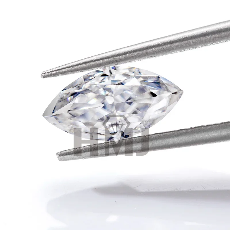Moissanite Stone Crushed Ice Marquise Cut VVS1 D Color Loose Lab Grown Diamond with GRA Certificate Gemstones Wholesale