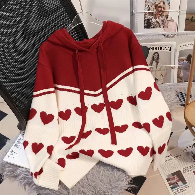 

The New 2023 Sweater Hoodie A Loose Blouse for a Lady Winter Clothes Women Tops Long Sleeve Top Kawaii Clothes Winter Pulloversy