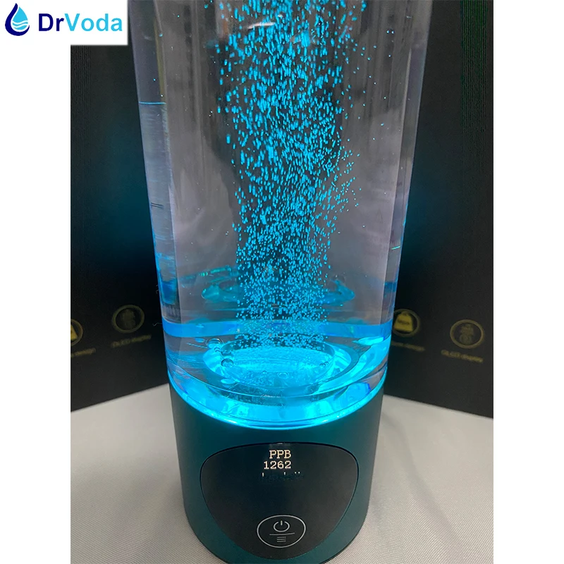 2022 New High Concentration 5000 ppb Hydrogen Water Generator Bottle 7 Layers Dual Chamber Electrode Technology H8 H2 Maker