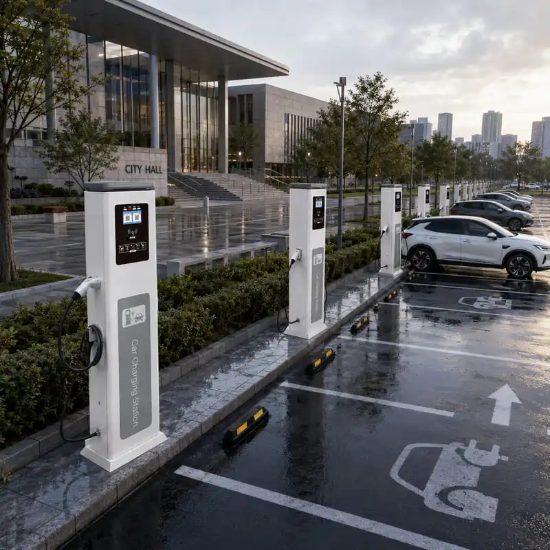 Public EV Fast Charger Versatile CCS2 Customized Configuration 60KW 80KW OCPP 16J QR Code Payment Hotel Parking