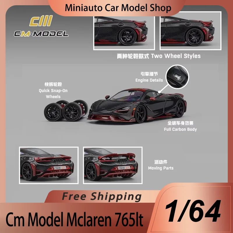 

New In Stock Cm Model 1:64 Mclaren 765lt Car Blue Black Alloy Miniature Diecast Model Mclaren Sports Car Toy Kids Ornament Gift