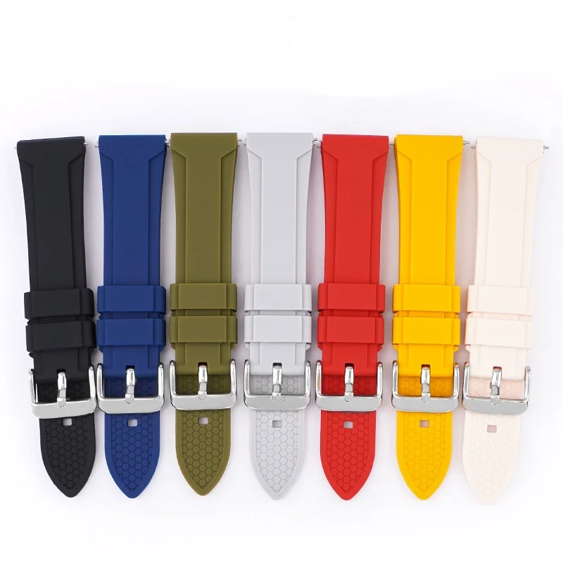 

Ремешок силиконовый для Seiko Samsung tissot tudor, мягкий спортивный быстросъемный пружинный браслет для смарт-часов, 22 мм 24 мм