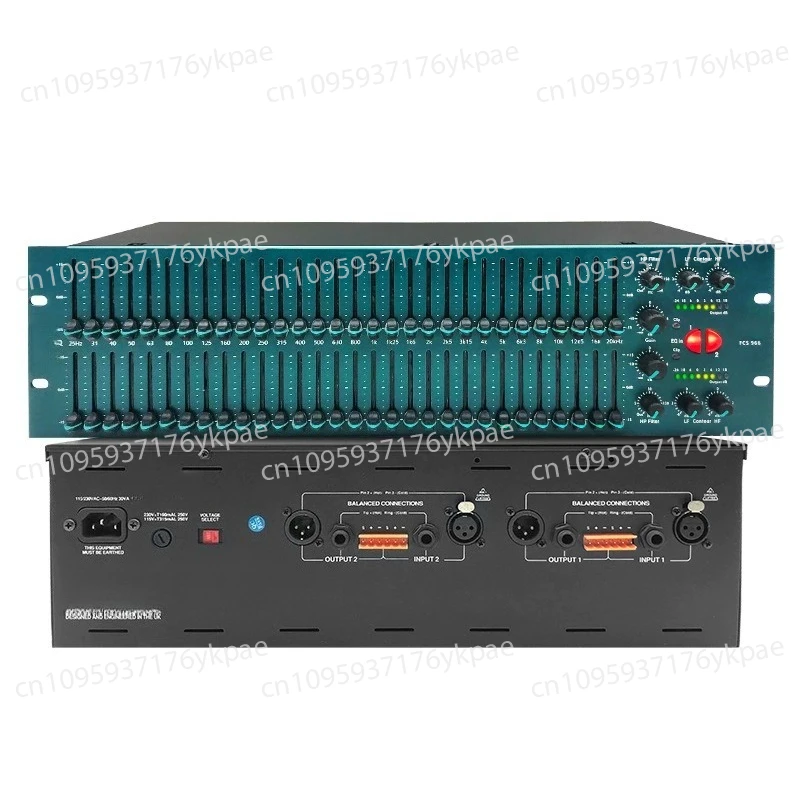 FCS966 30-band Graphic Equalizer Professional Home Stage Performance Wedding KTV Karaoke Conference Tuner