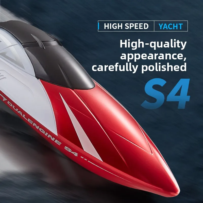 Cross-border 2.4G remote control boat S4 water high-speed speedboat charging and launching children's boys' boat model toys