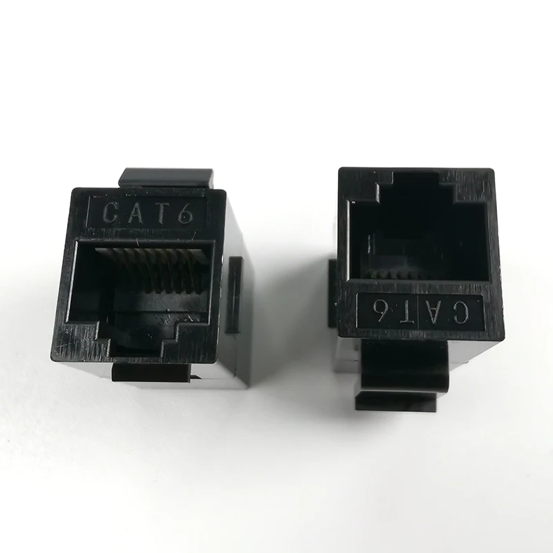 5個cat6ストレートネットワークモジュールrj45コネクタ情報コンピューターカプラーケーブルアダプターetique ystone Jack