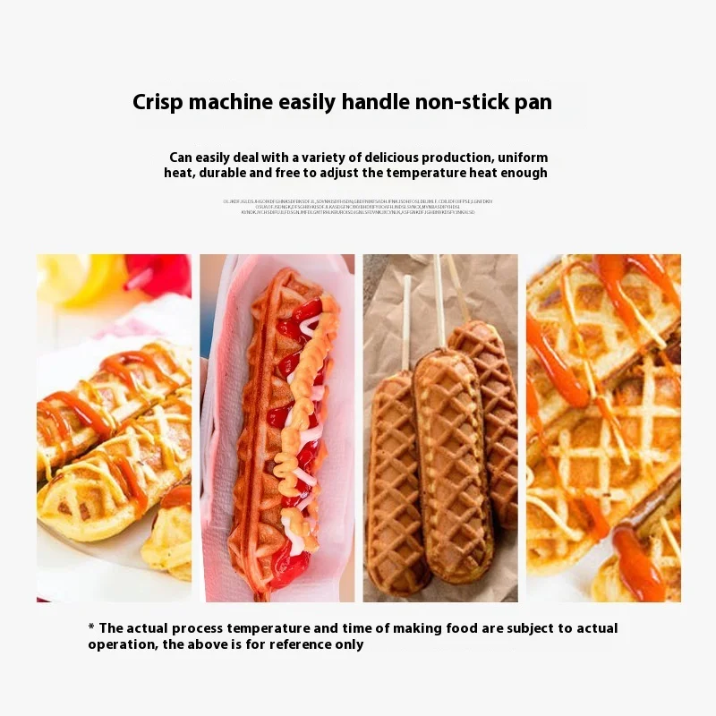 Pembuat Waffle Stick Renyah Berkualitas Tinggi Pembuat Pancake Komersial Pemanasan Merata Efisien Lapisan Anti Lengket Mesin Pembuat Waffle
