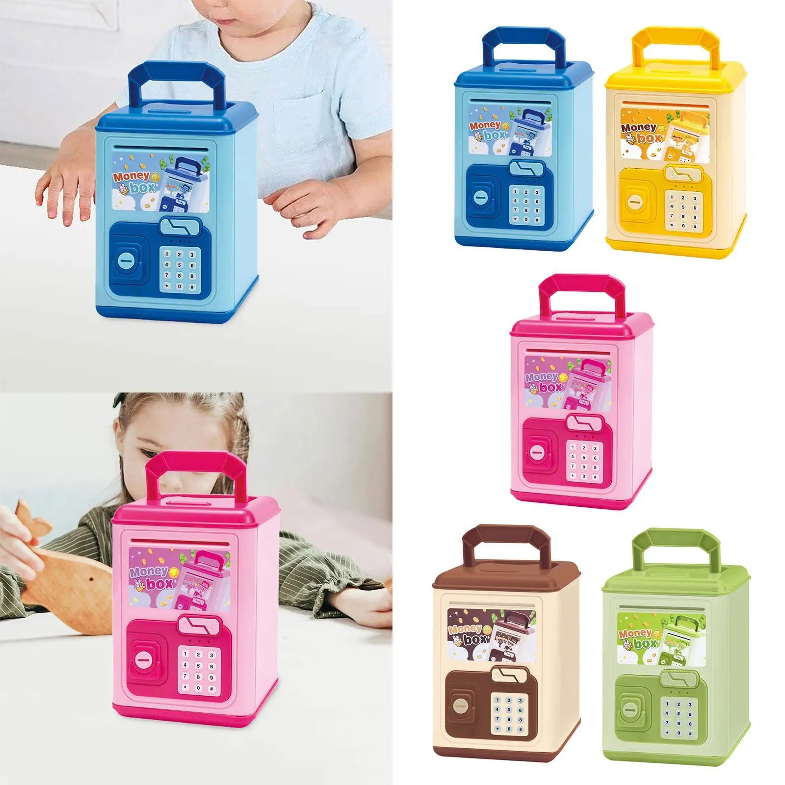 

Kids Piggy Bank Birthday Gift Sturdy Accessories Home Decor Multifunctional with