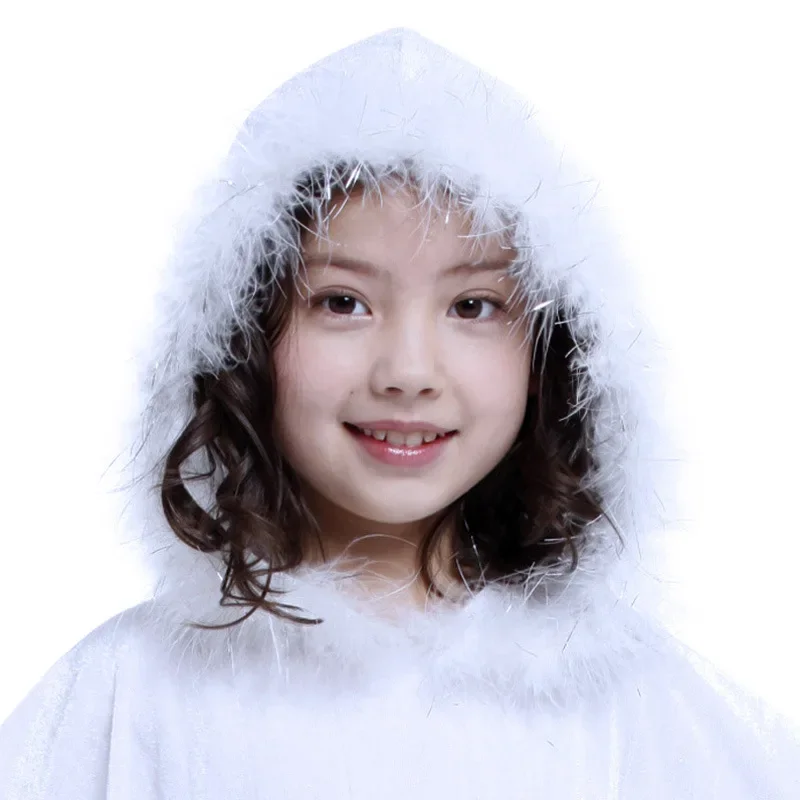 Halloween Child Boy Girl Cute White Ghost Cloak Demon Glow In The Dark Cape Cosplay Costume Kids Dress Performance Theme Party