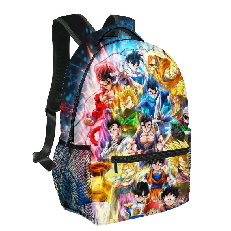 Dragon Ball Z Anime Figure New Backpack Cartoon Super Saiyan Goku Student Bag Figure Teenagers Boys Toys Gifts Lunch Box Bag