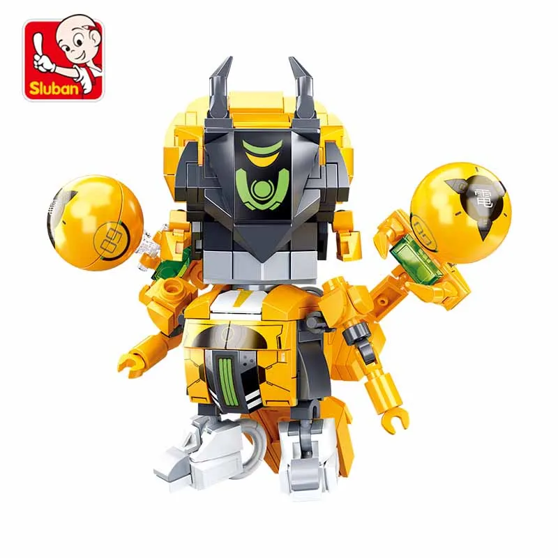 Sluban Building Block Toys Alpha Q-Version Robot Series 210-310PCS Bricks B1007 7-12 Compatbile With Leading Brands