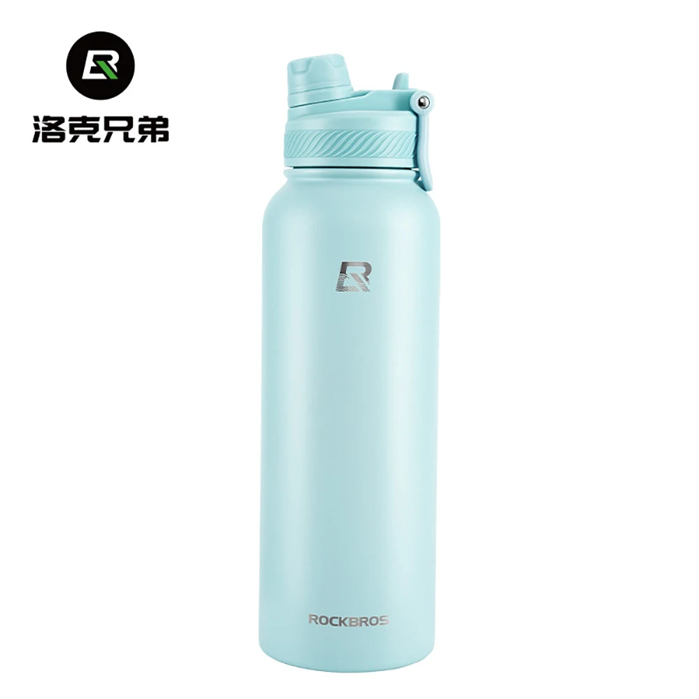ROCKBROS 1,2L Isolierte Fahrrad-Trinkflasche Sport-Trinkflasche Rutschfest 304 Edelstahl Vakuum Kalt- und Heiß-Thermobecher – Detail 14