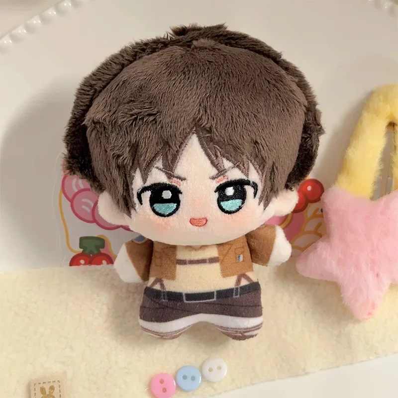 10cm Attacks on Titan Mikasa Ackerman Levi Eren Jaeger Plush Toy Bag Pendant  Kawaii Keychain Stuffed Dolls Decor Birthday Gift view 5