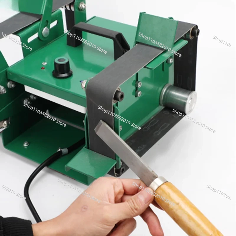 DB-2 Mini Belt Sanding Machine, Electric Desktop Sander for 304 Stainless Steel Polishing, Adjustable Speed Grinder
