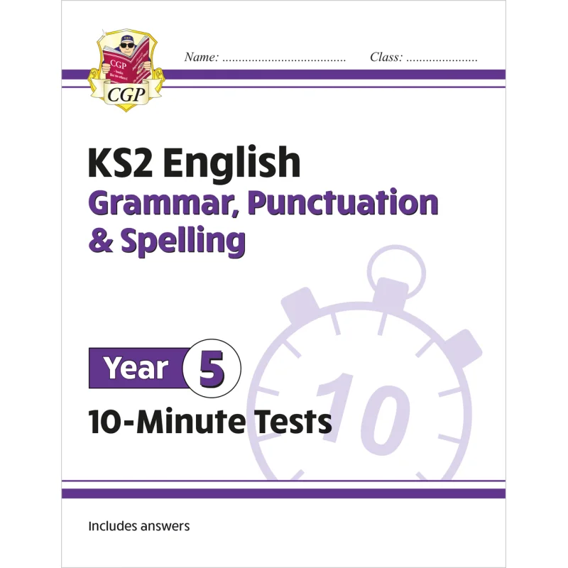 

New KS2 English 10Minute Tests Grammar Punctuation Spelling Year 5 CGP Books Coordination Group Publications 9781789086744