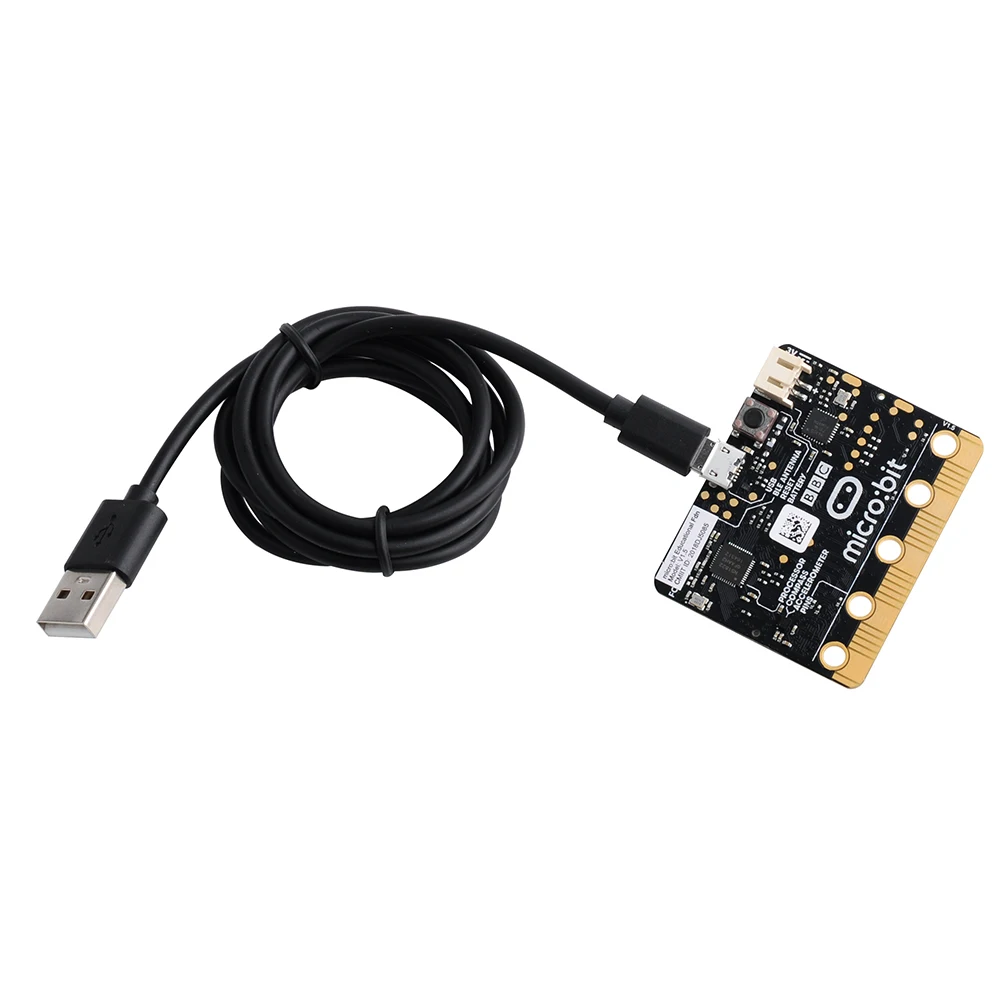 Microbit Micro USB Datatransmissielijn 2A Snellaadkabel TPE Zacht Koord Zwart 1m voor Andriod Raspberry Pi Pico Smartphone