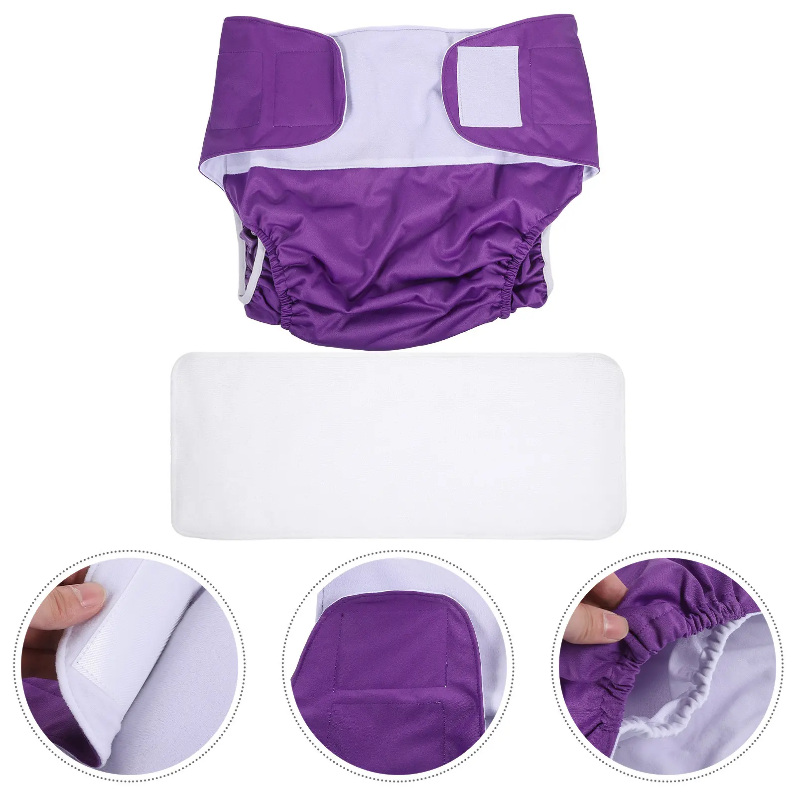 

1Set Reusable Adult Diaper Anti-Leak Urinal Pant Soft Breathable Elderly Incontinence Underwear for Home Hospital Use