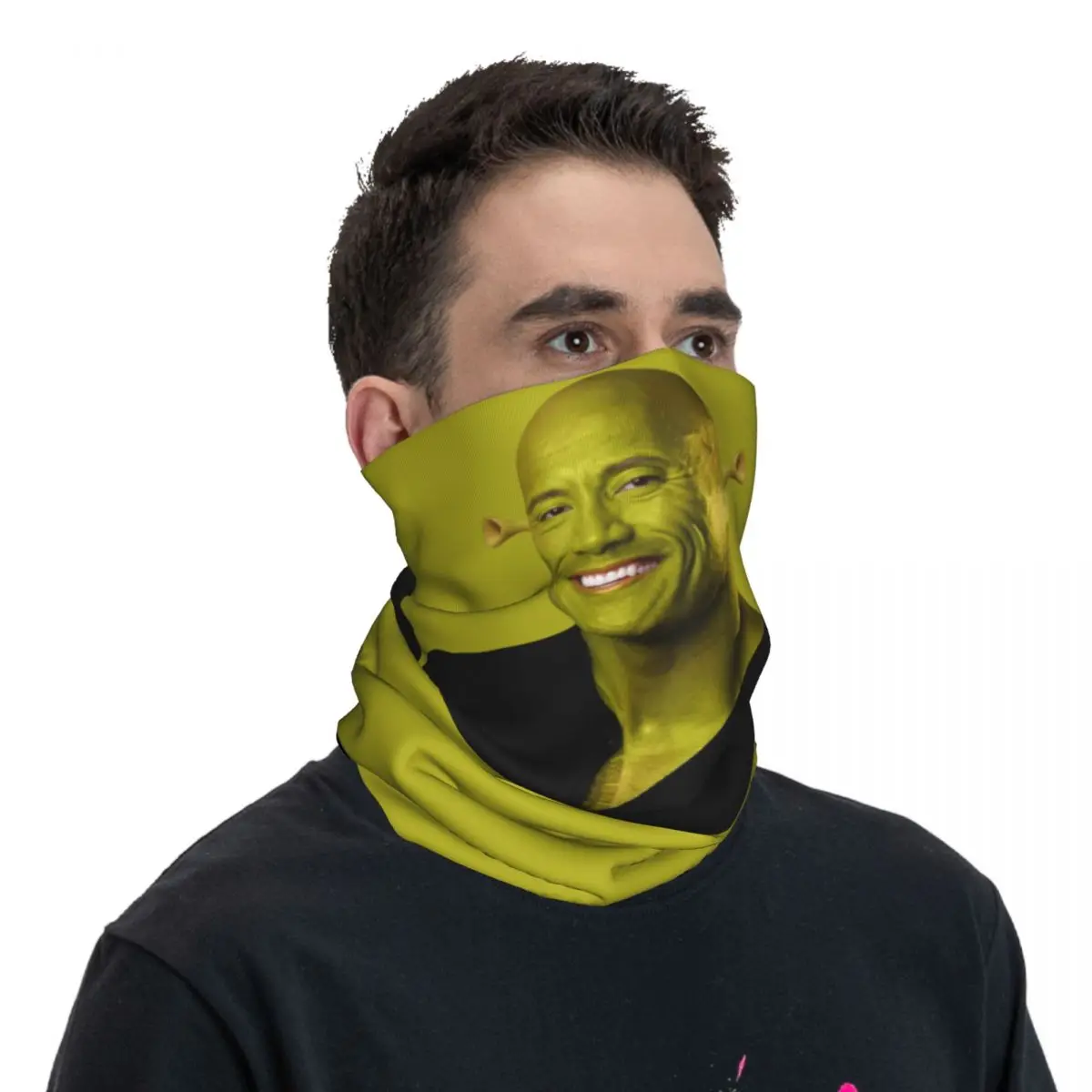 Maska na twarz typu bandana z motywem Dwayne'a The Rocka Johnsona, wiatroodporna, dla kobiet i mężczyzn, The Rock Muscle Man, nakrycie głowy, kominiarka