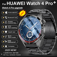 2025New GT4Pro GPS NFC Smart Watch Men 360*360 HD AMOLED Screen Heart rate Bluetooth Call For Huawei IP68 Waterproof Smartwatch