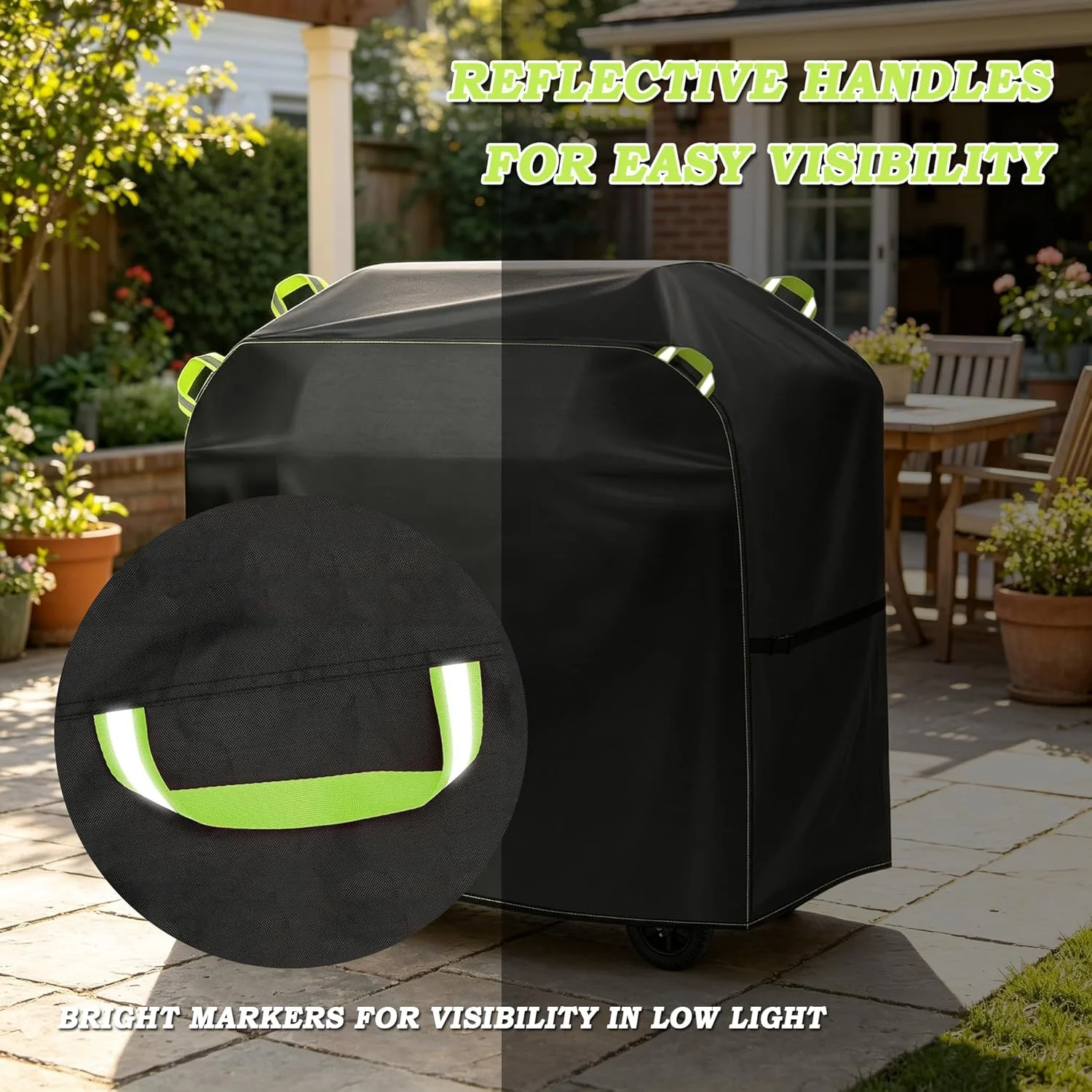 Waterproof 210D Oxford BBQ Grill Cover Heavy Duty UV Wind Dust Proof Outdoor Barbecue Cover Fit Weber Char-Broil view 5