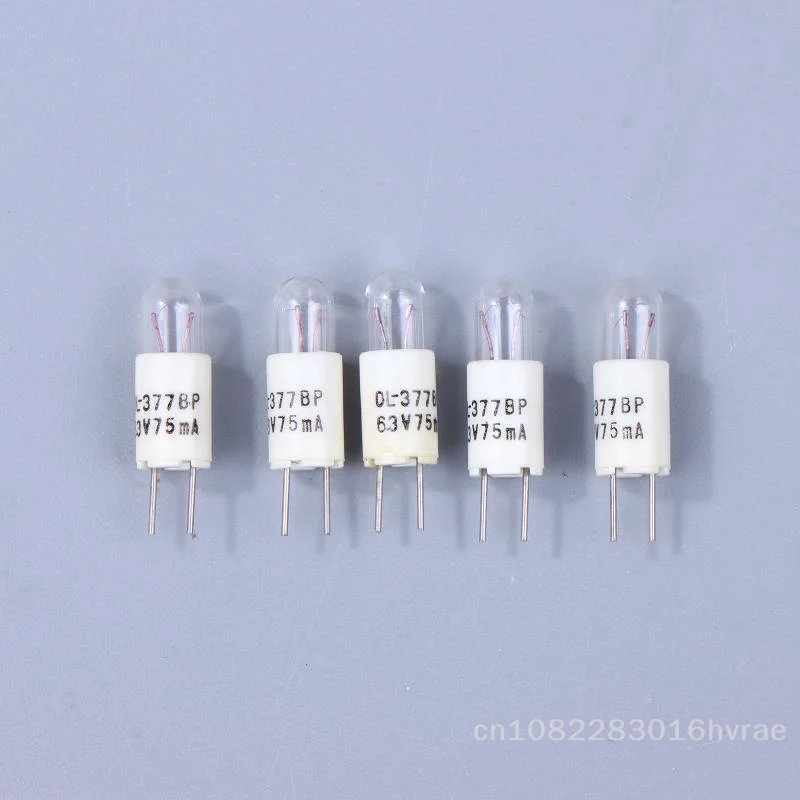 5/10-Pcs 6.3V 75mA Miniature Tungsten Bulb Instrument Indicator Replacement - Pin Type Panel Light for Gauges & Equipment