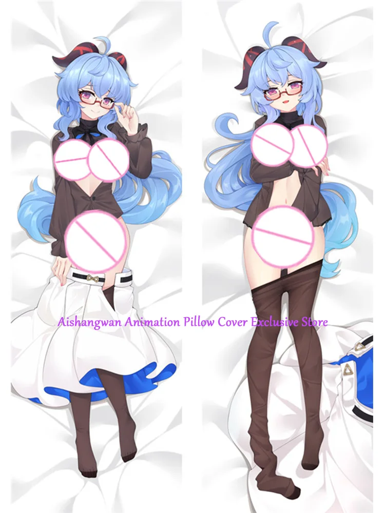 

Dakimakura Anime Pillow Cover Ganyu Double Sided Print 2Way Cushion Bedding Festival Gifts Gifts