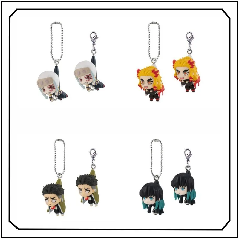 

BANDAI Demon Slayer цепочка кулон Gashapon Uzui Tengen Tokitou Muichirou брелок кукла кулон коллекционные игрушки детский подарок