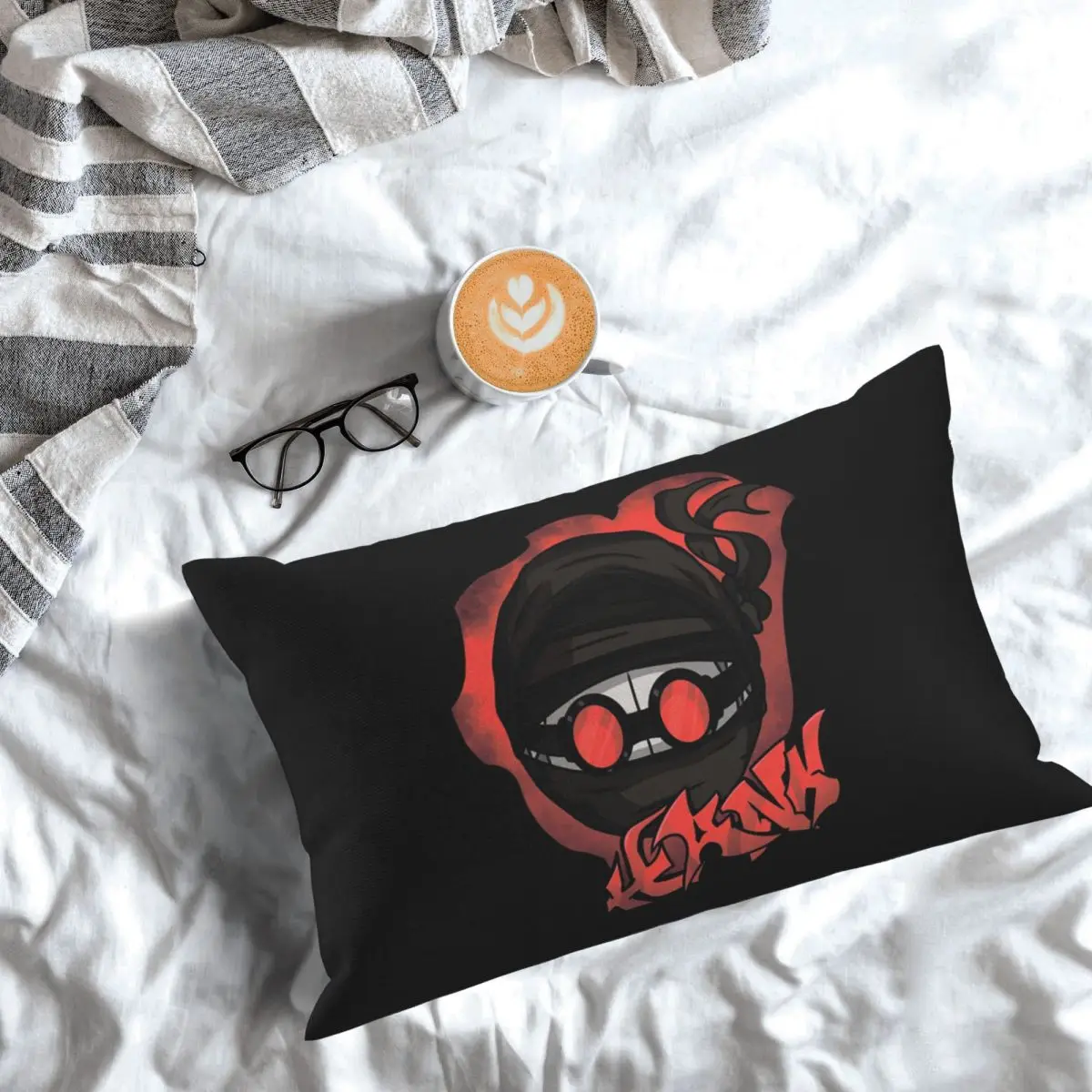 Madness Combat Hank Head Graffiti Rectangle Pillowcase Cushion Cover Decorative Bedroom Bed Home Comfort Throw Pillow