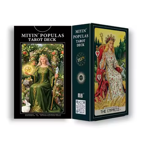 Tarot: Exquisite Painterly Illustration Deck - 78 Pcs Art Divination Cards - Tarot Gift Set for Witches 10.3*6cm