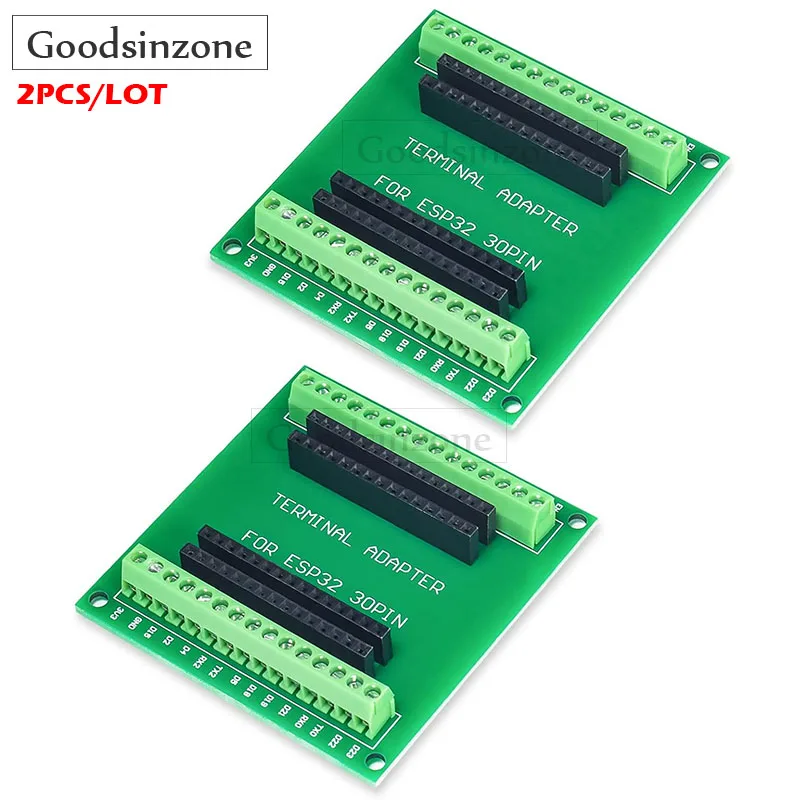 

2PCS ESP32 Breakout Board Shield GPIO 1 into 2 for 30PIN ESP32 Development Board ESP32 30P NudeMCU Lua Expension Board