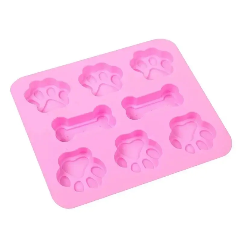 Creative New 2026 Cute Dog Footprint & Bone Silicone Mold DIY Fondant Cake Cookie Cutter Handmade Baking Bakeware Accessories