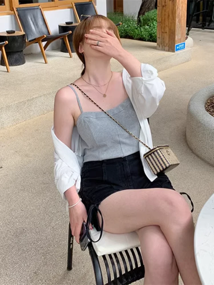 플러스 사이즈 원피스 코르셋 탱크탑 여성용 가을 슬리밍 베이스 레이어 내장형 가슴 패드 사이드 브레스트 숨김 소형 탑