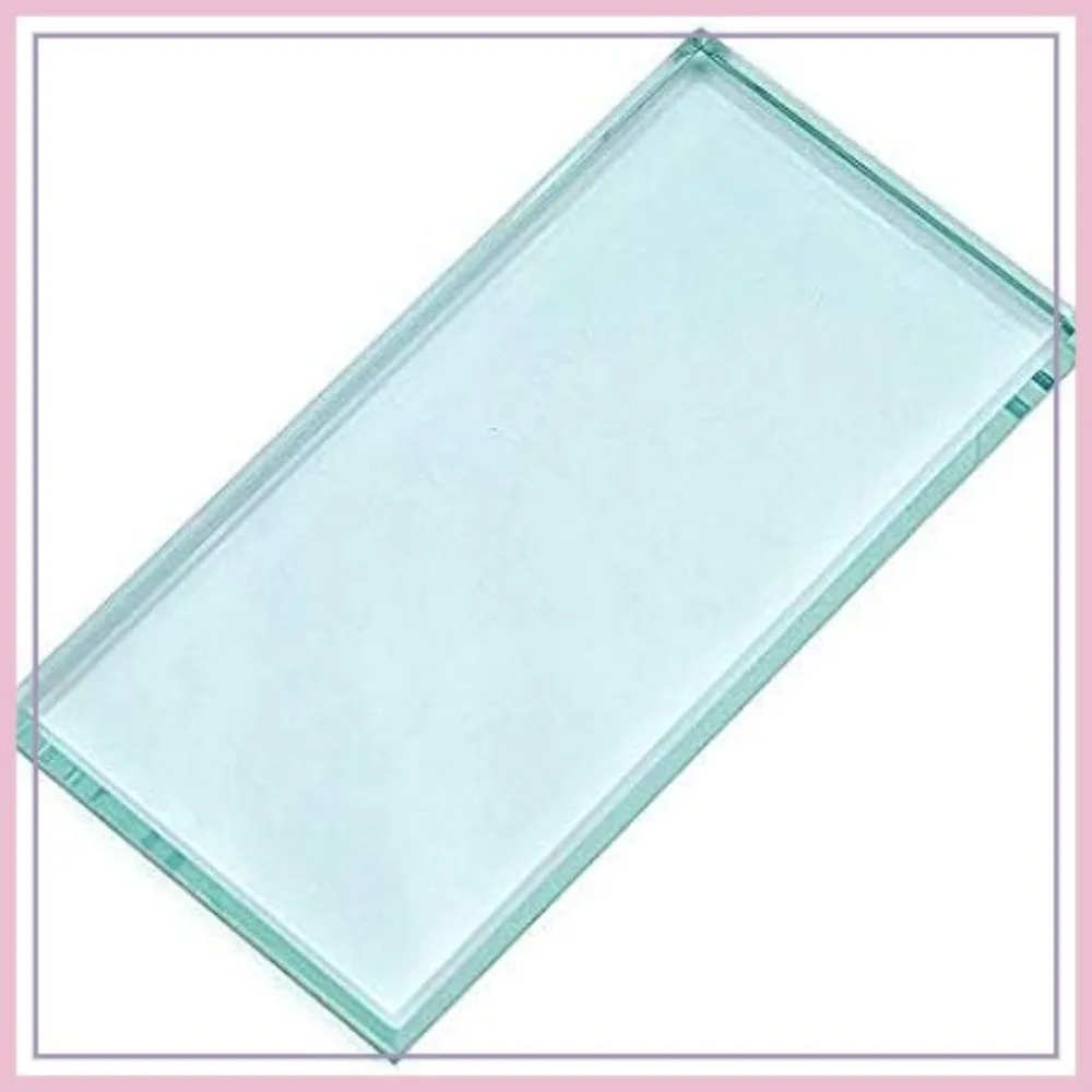

Pro Nail Art Glass Palette for Color Toning & Makeup - 2x4 Inch Stand
