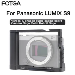 FOTGA Camera Cage For Panasonic LUMIX S9 Rabbit Case L-Shape Bracket Cameras Protective Frame Quick Realease Plate Vlog Tripod