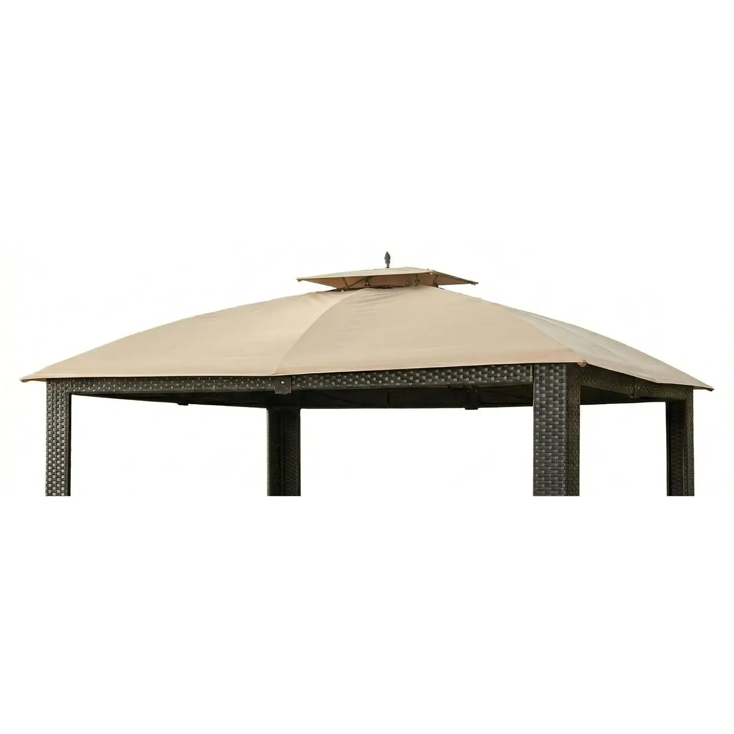 Reinforced RipLock 350 Gazebo Canopy Top Cover 10x12ft for Wicker Patio Outdoor Shelter Beige, Customized