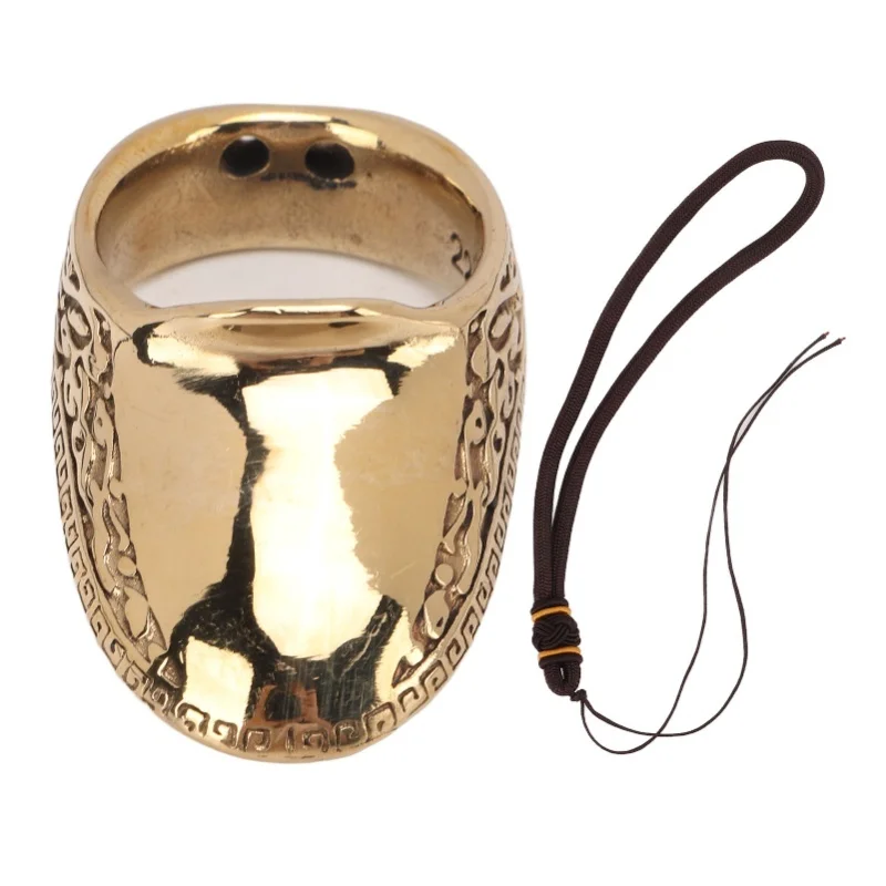 

Archery Thumb Rings Good Protection Engraving Pattern Thumb Protector Rings With Anti Lost Rope For Outdoor Hunting 22mm