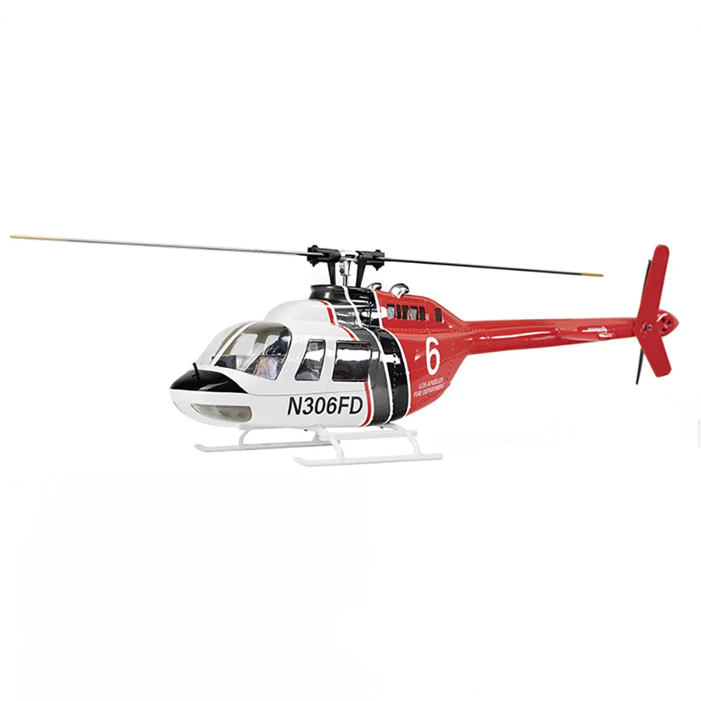 FLY WING Bell 206 6CH Brushless Scale GPS Altitude Hold One-Key Return Helicopter Two Rotor Blade With H1 Flight Controller