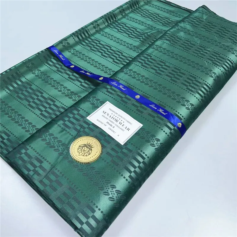 

5 meters African Soft Atiku Fabric For Men Suit Making Swiss Material 100% Cotton For Senator Wear Clothes Part 12L281301