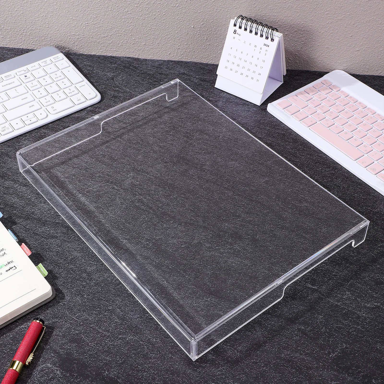 

Acrylic Keyboard Dust Cover 350x250x30mm Clear Scratch Protector Waterproof Laptop Case Keyboard Guard Household Furniture