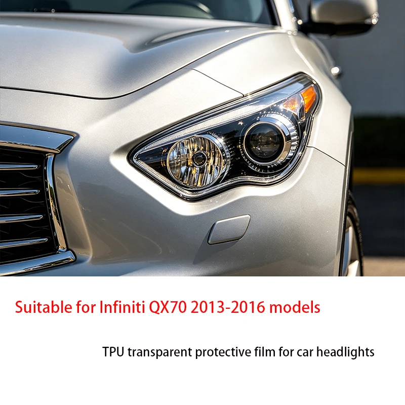 

Подходит для Infiniti QX70 2013-2016, прозрачная черная защитная пленка из ТПУ для фар, пленка для защиты от царапин, ремонтная пленка.