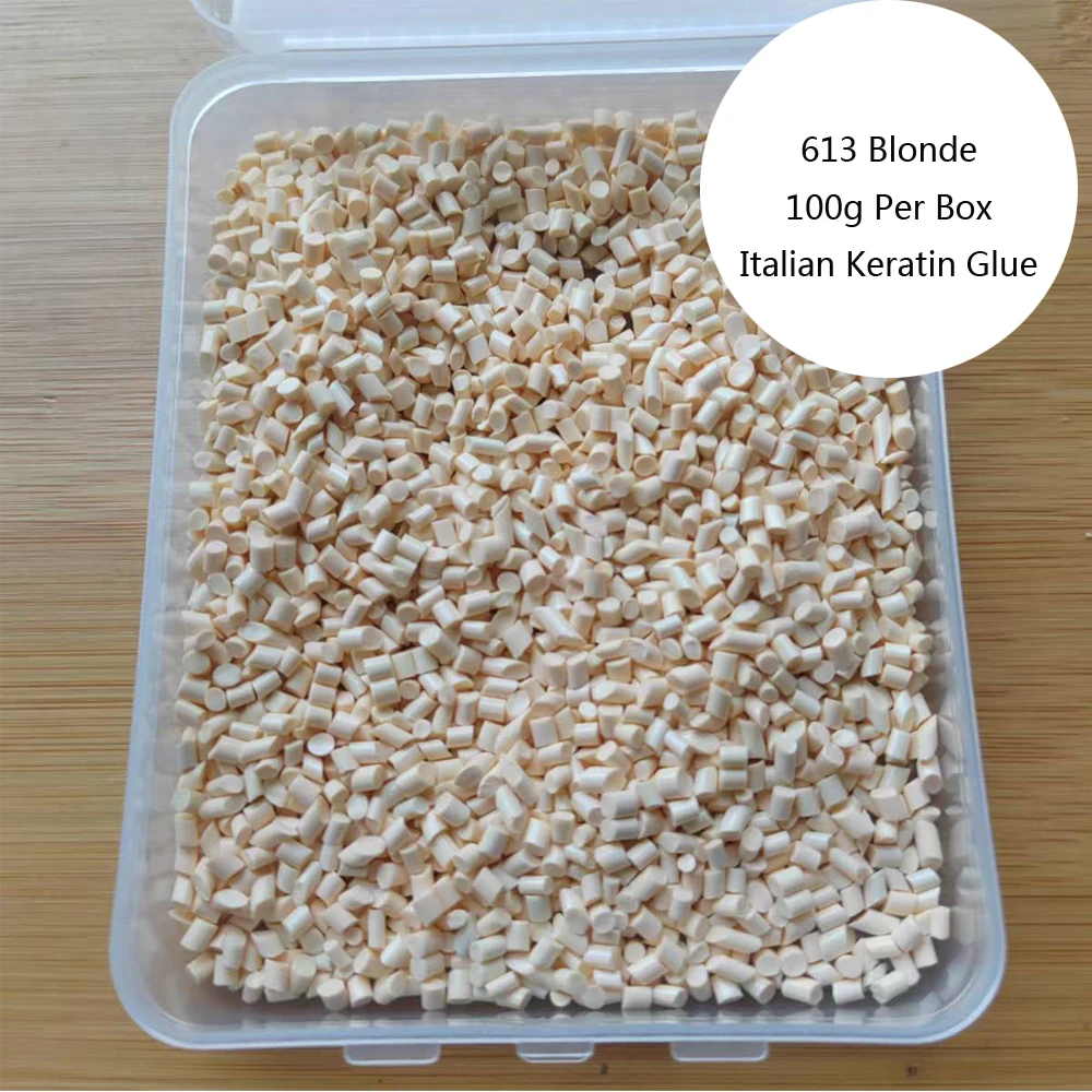 

100g Keratin Glue 100% Italian Keratin Glue Grains 5 Color Non Slip Bonds Italian Keratin Glue Granules for hair extensions