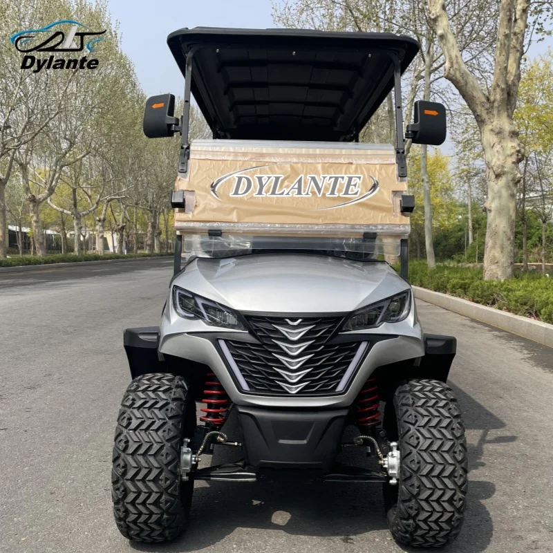 

High Quality 72V Battery Long Endurance Low Speed ​​4+2 Seat Electric Golf Cart Classic Lithium Electric Trolley for Buggy Club