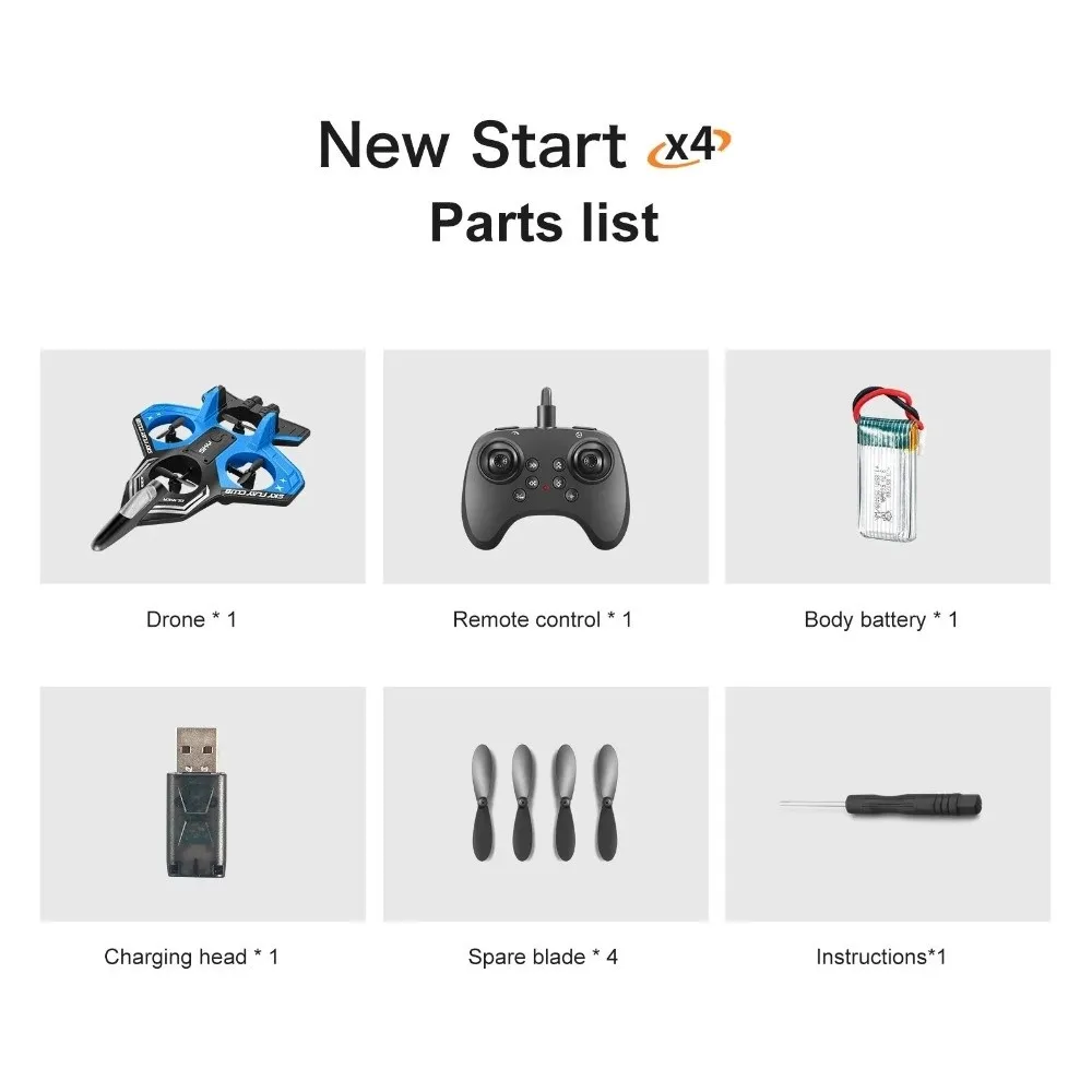 เฮลิคอปเตอร์ควอดคอปเตอร์บังคับวิทยุ 2.4GHz แบบโฟม บินผาดโผน กลิ้งได้ พร้อมระบบเซ็นเซอร์แรงโน้มถ่วง ทนทานต่อการตกกระแทก กันน้ำ