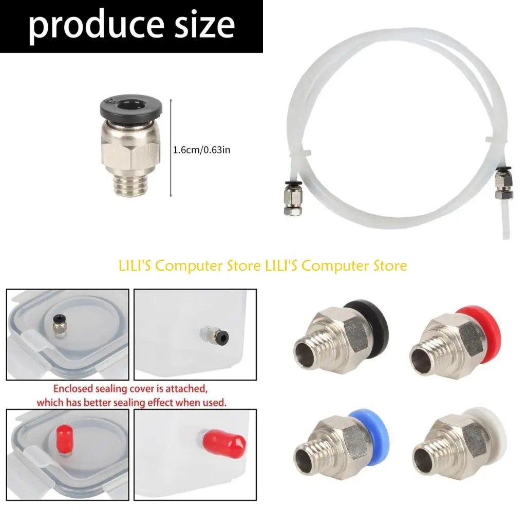

A52B Pack of 4 Precise PTFE Feed Tube Connectors 4x2.5mm Leak Proof Structure