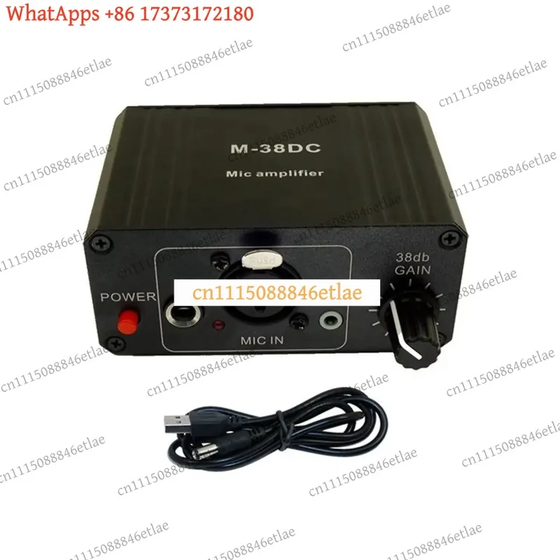 k3 DT80 Portable Microphone Preamp – High Gain, 48V Phantom Power, XLR Output for Dynamic & Condenser Mics
