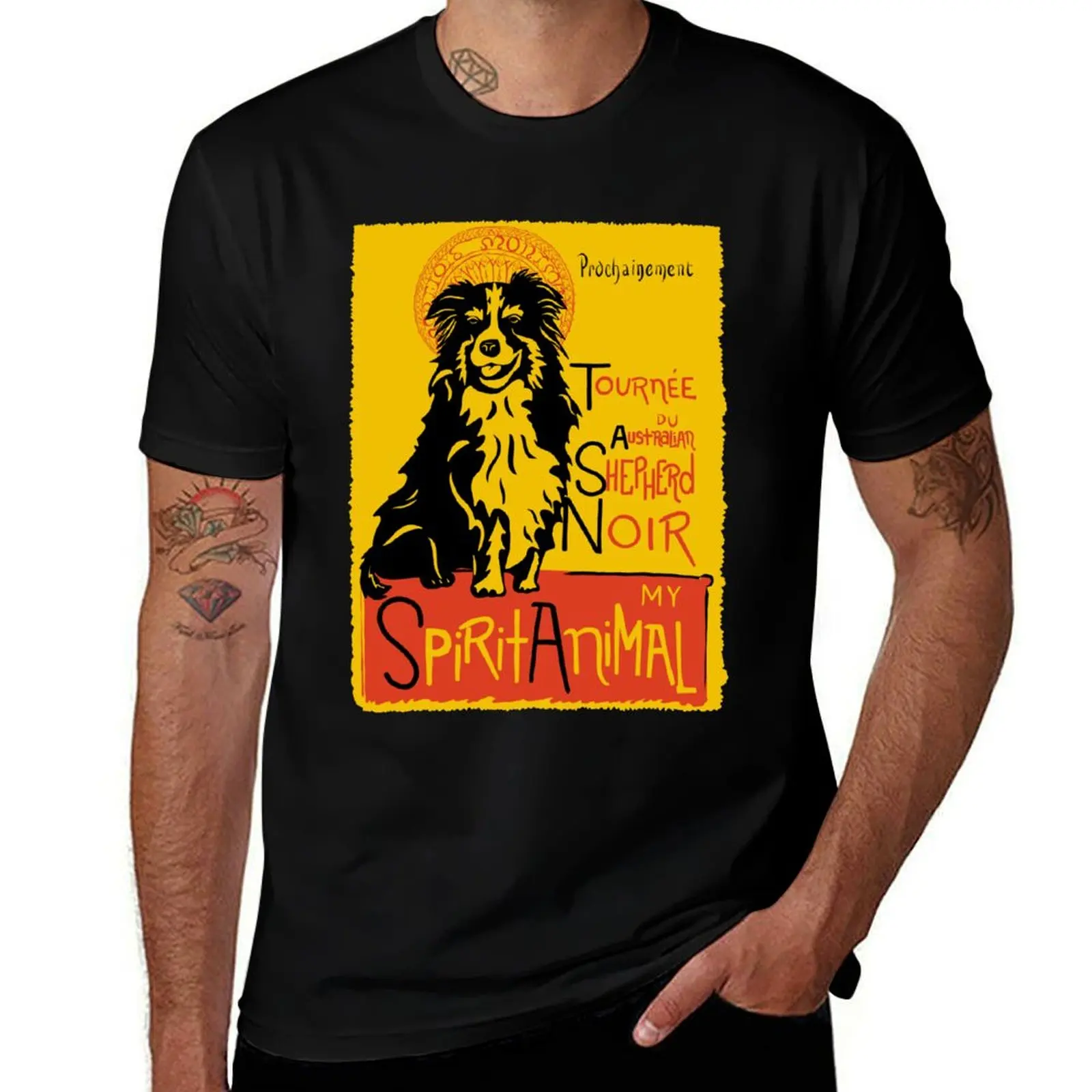 Cute Standard Australian Shepherd Dog Art Aussie Gift T-Shirt Christmas Casual Tee Shirt T-Shirt