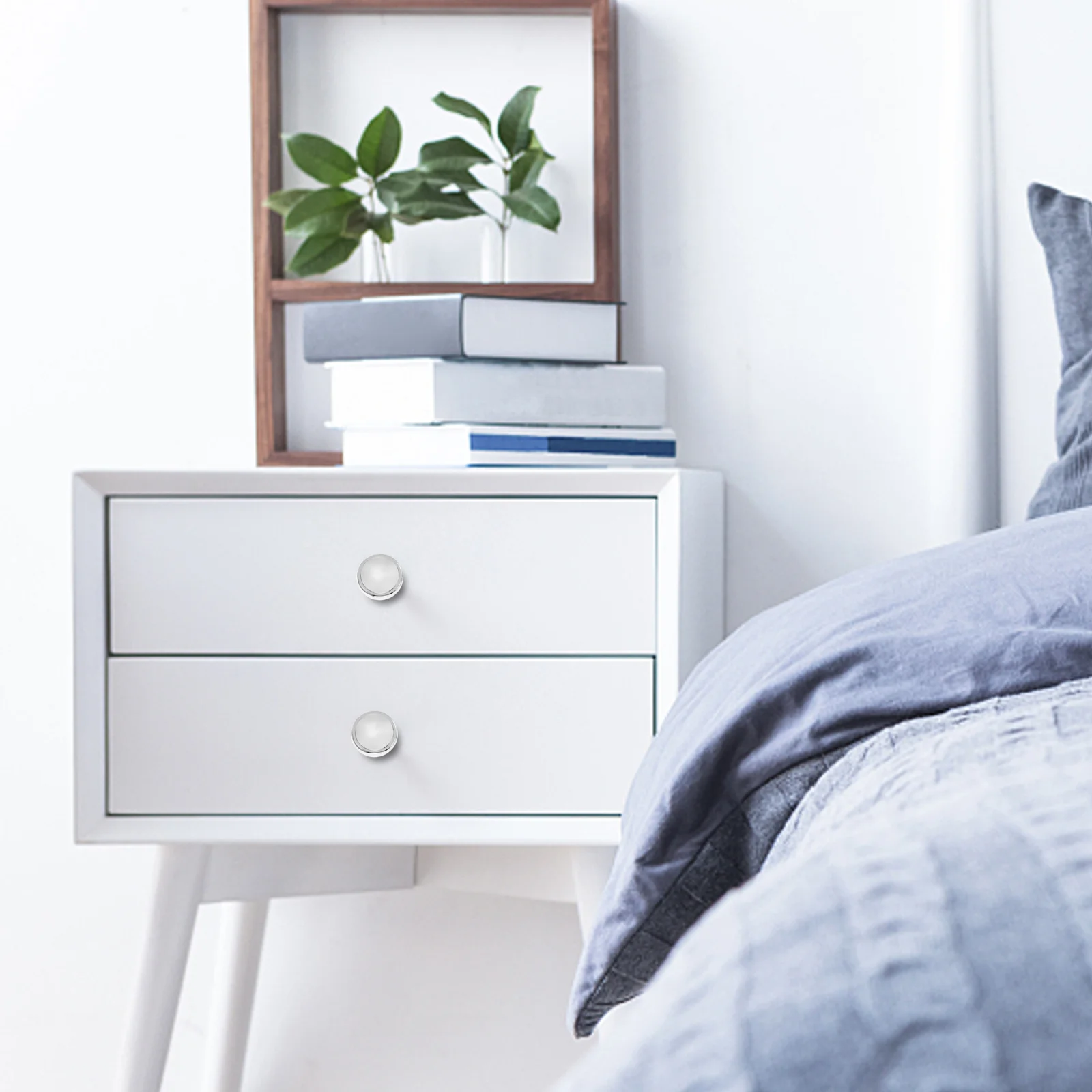 10 قطعة مقابض خزانة سبائك الألومنيوم المستديرة الفضة ثقب واحد مقابض لخزائن المطبخ خزانة مضمد السحب الزخرفية