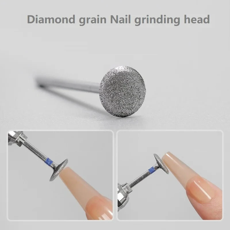 Diamond grain Nail Drill Bit Nail Polishing removal Head T Mills Grinder Cuticle Cutter Art Tools