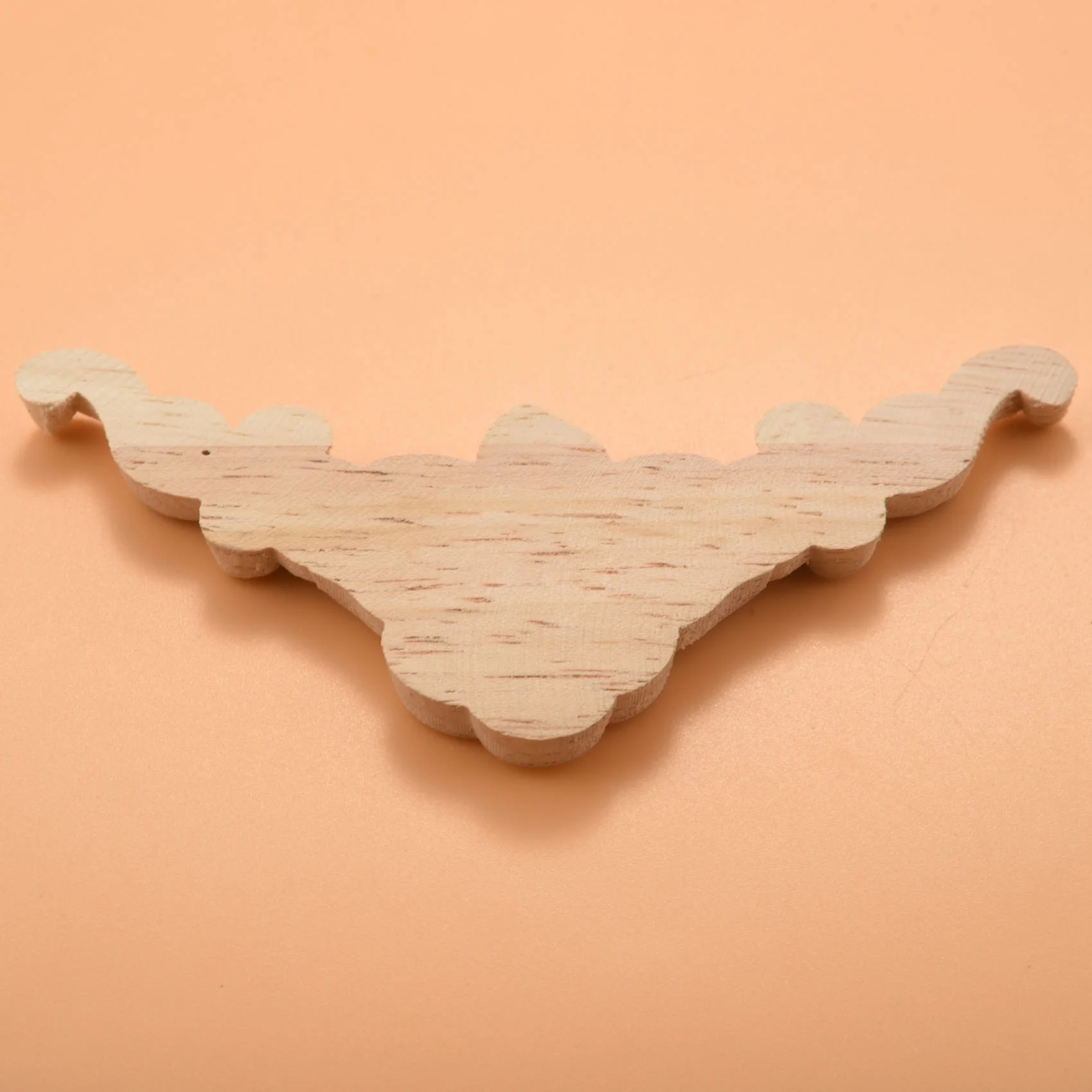 ABFI, 10 Uds., calcomanía Floral tallada en madera, apliques de esquina, marco decorativo, figuritas de madera, gabinete, artesanías decorativas