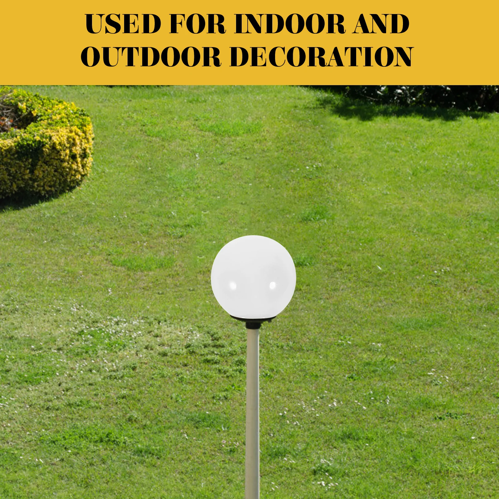 Light Bulb Ball Lampshade Acrylic Globe Table Floor White Cover Outdoor